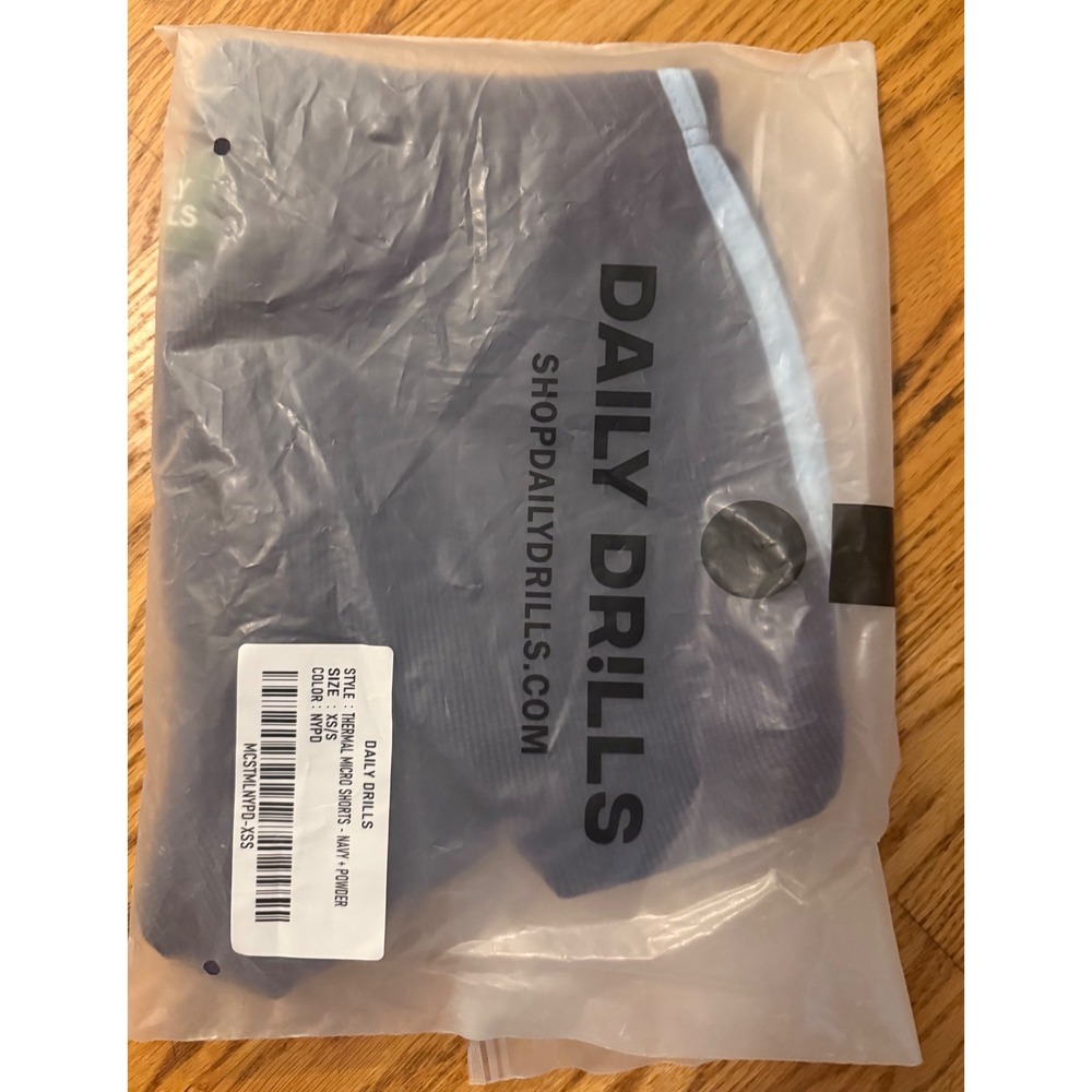 Daily Drills Thermal Micro Shorts Navy & Powder Size XS/S NWT